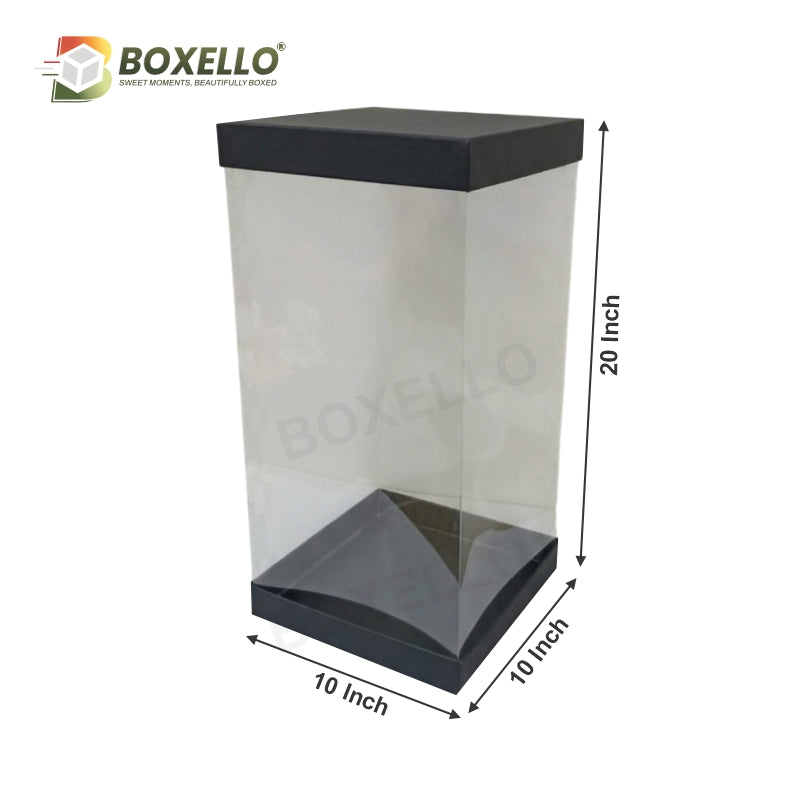 Transparent Boxes Square (10 x10x20 inches)