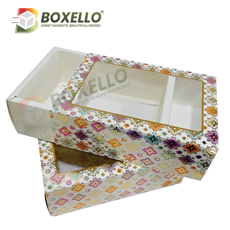 Multi Colour with gold Foiling (10x7x3.5 inches)