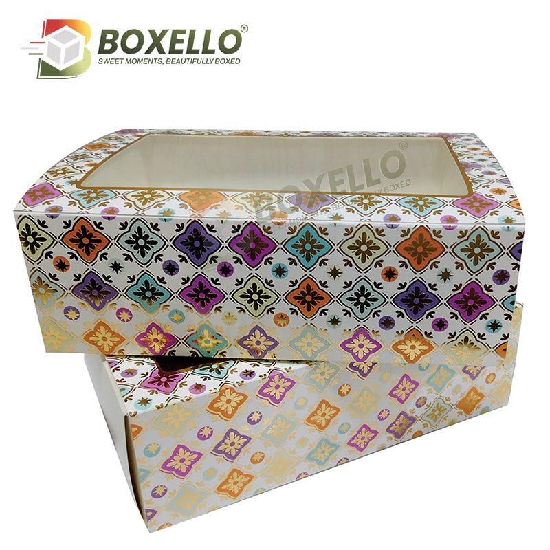 Multi Colour with gold Foiling (10x7x3.5 inches)