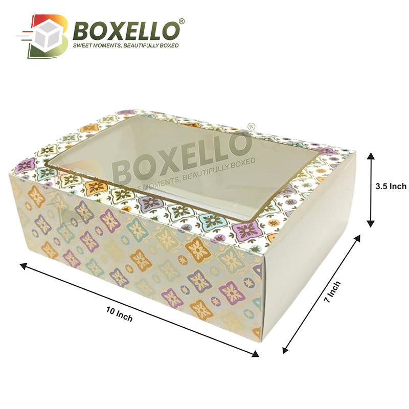 Multi Colour with gold Foiling (10x7x3.5 inches)