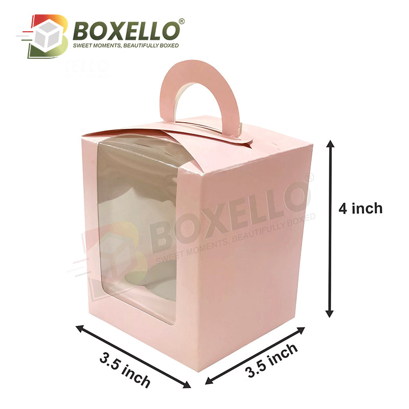 Single Pcs Cupcake box (3.5"x3.5"x4")