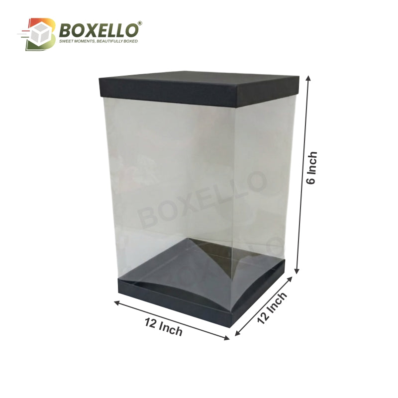 Transparent Boxes Square (12 x12x6 inches)