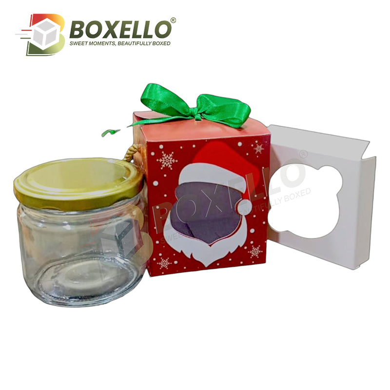 Santa Cupcake & Jar box ( 3.5"x3.5"x4")