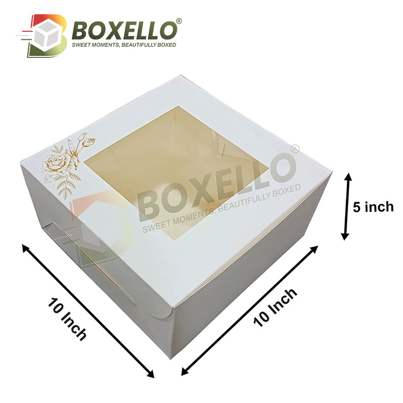 Square Window Cake box ( 10"x10"x5" inch )