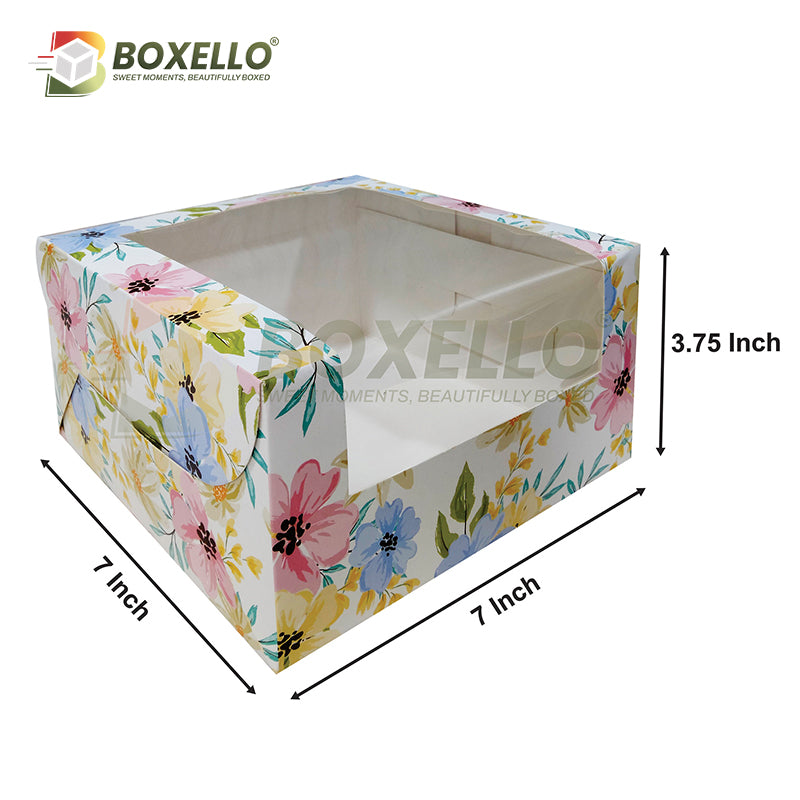 Dry Cake/4 Pcs Cup Cake Box (7x7x3.75 Inches)