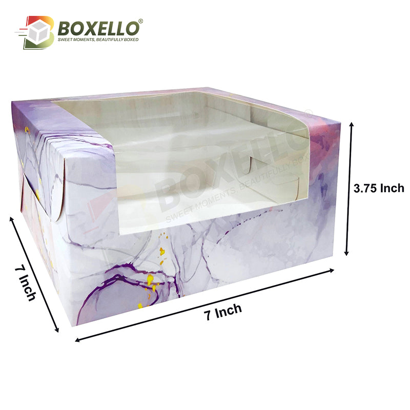 Dry Cake/4 Pcs Cup Cake Box (7x7x3.75 inches)
