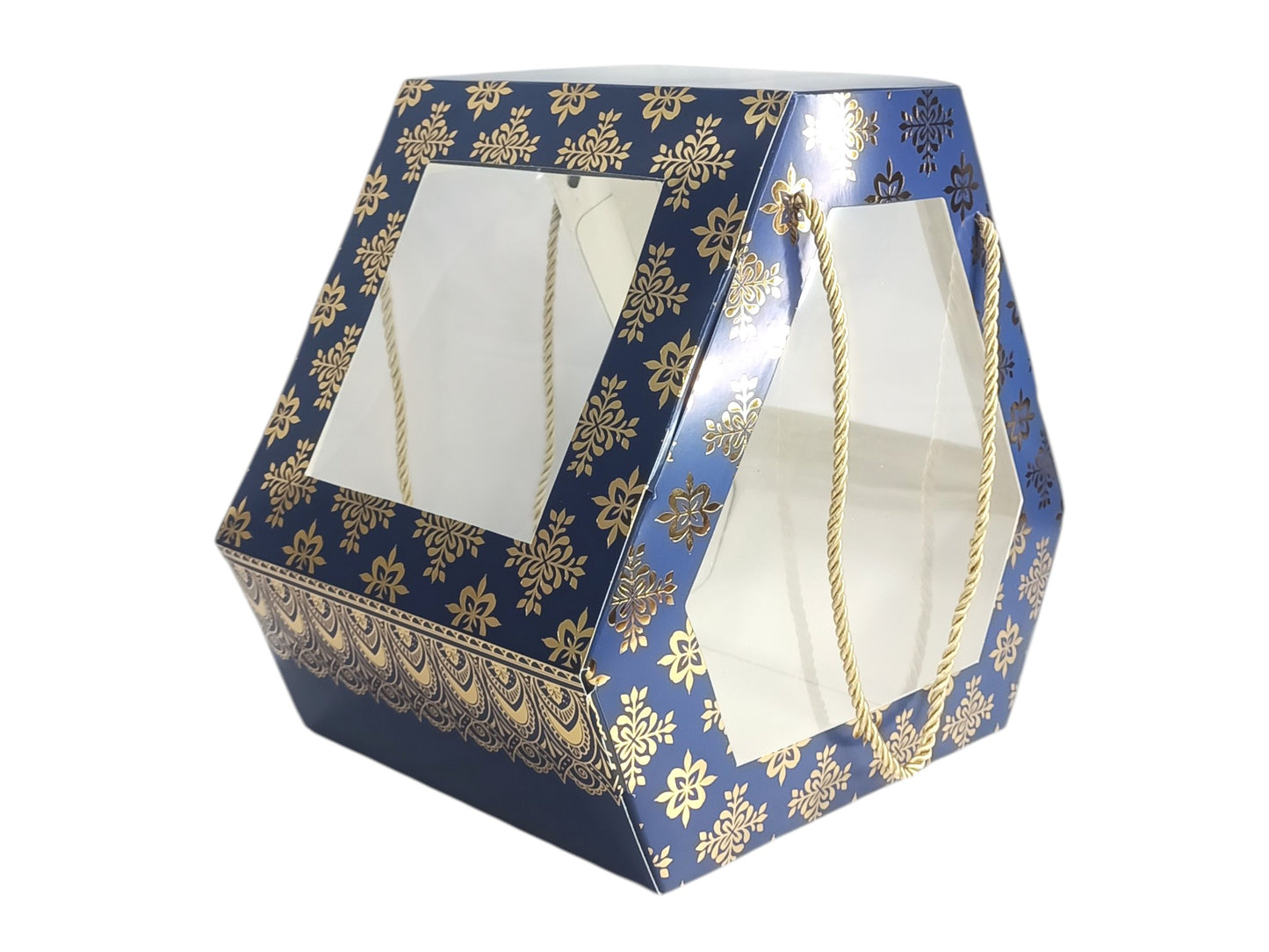 Hexagon Hamper with Gold Foiling ( 8.5" x8.5" x 11.5")