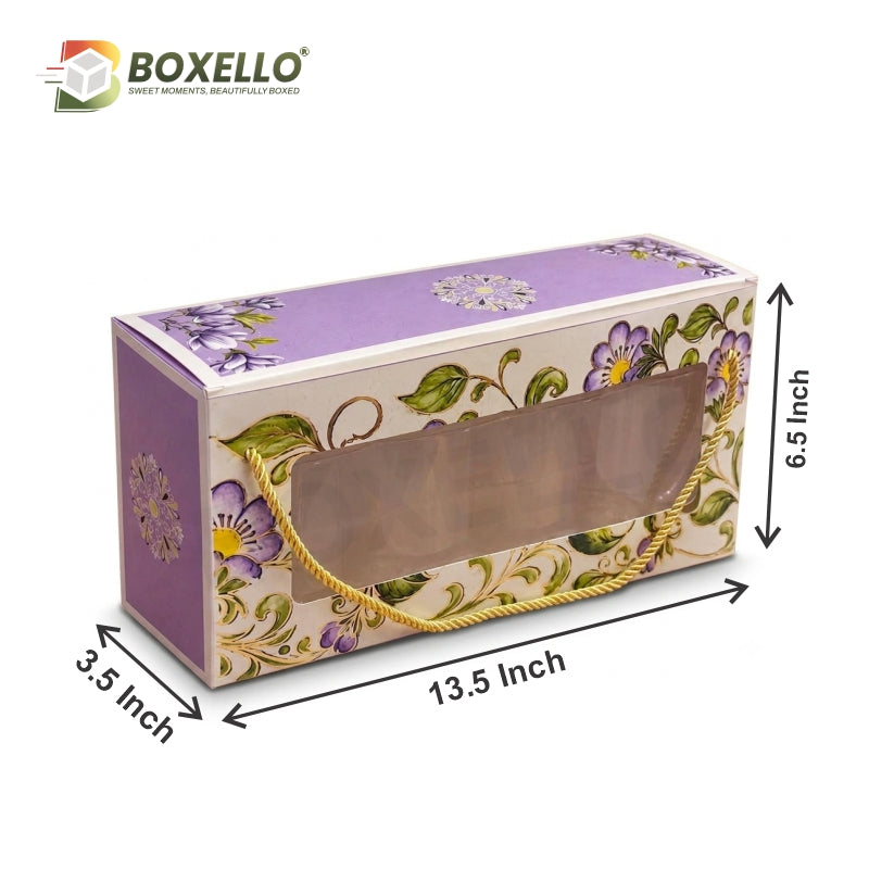 4 Cookie Jar Box with Gold Foiling ( 13.5"x3.5"x6.5")