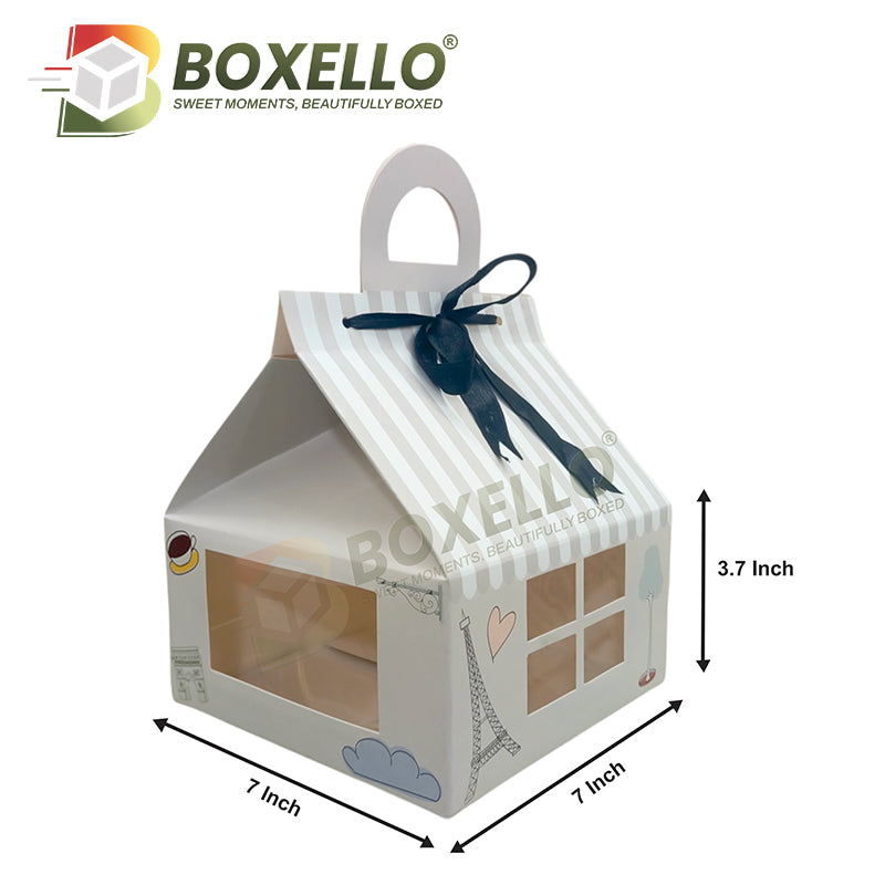 Hut Shape Box (7" x 7" x 3.7"}