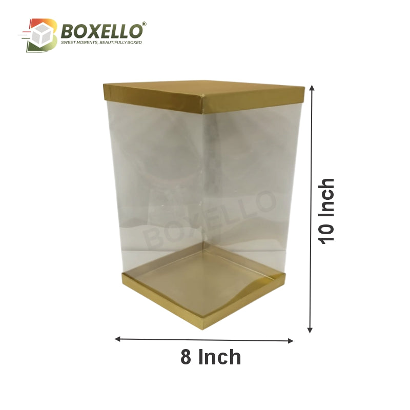 Transparent Boxes Square (8 x8X 10 inches)