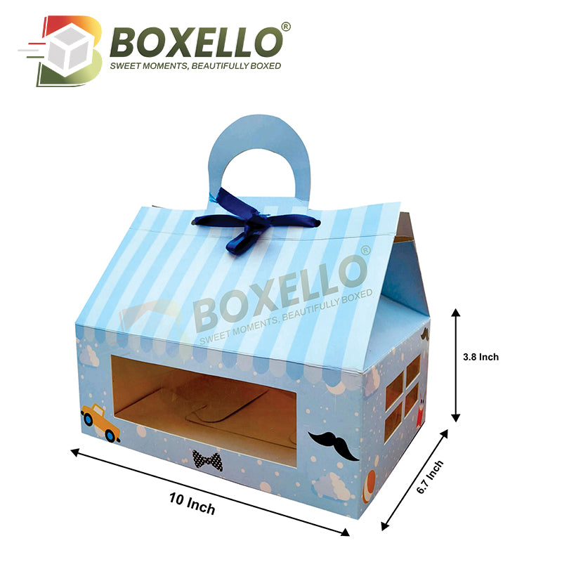 Hut shape Hamper boxes / 6 cupcake Boxes (10x6.7X3.8 inches)