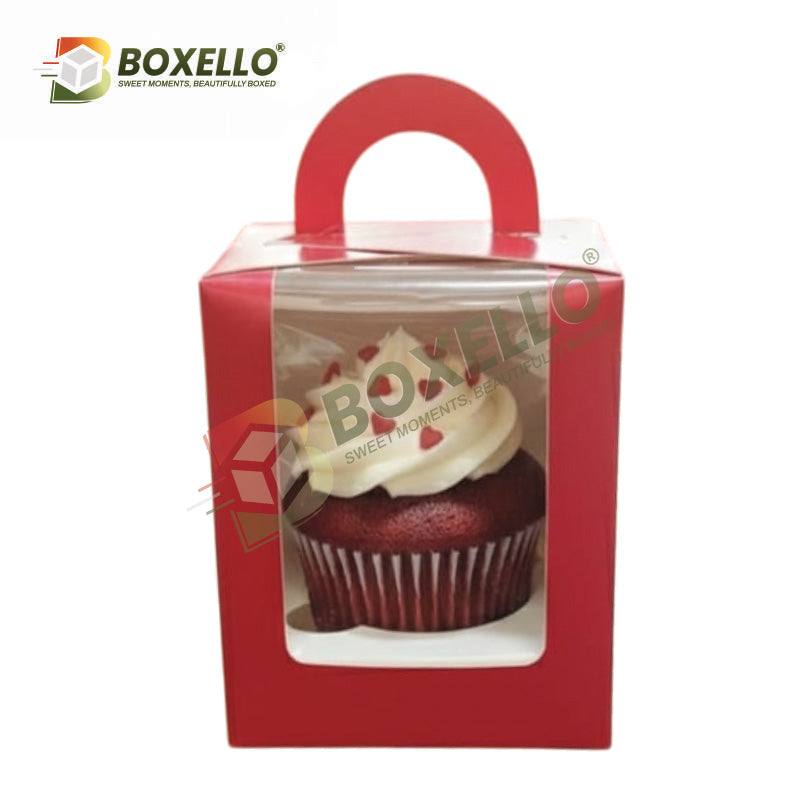 Single Cupcake & Jar box 3.5 x 3.5 X 4 inches
