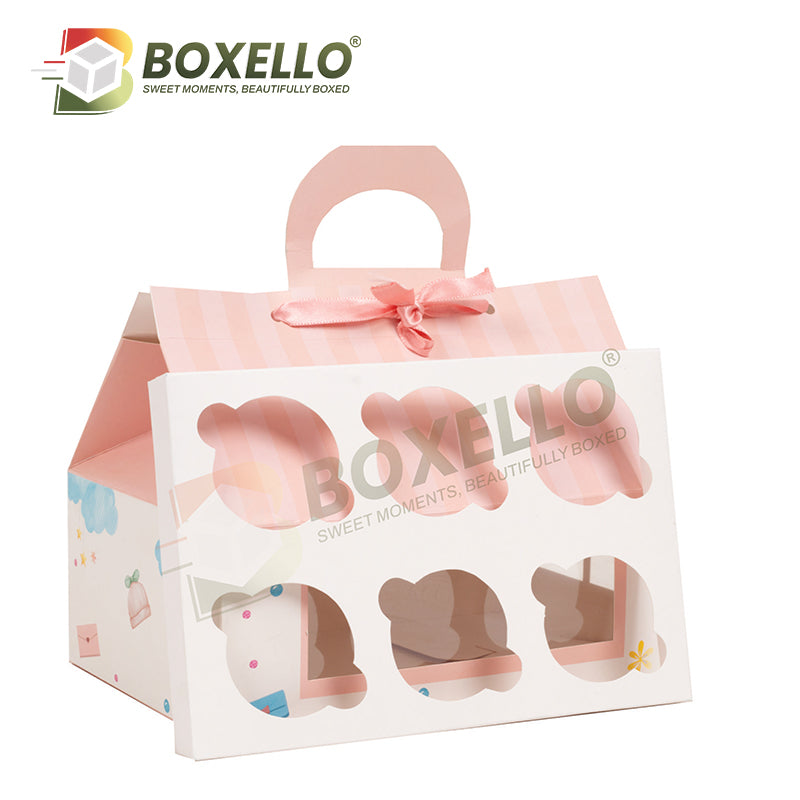 Hut Shape Hamper Boxes / cupcake Boxes (10x6.7X3.8 inches)