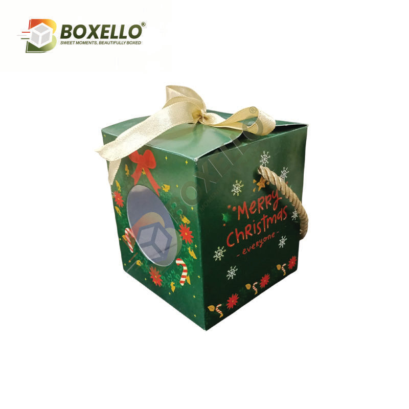 Santa Cupcake & Jar box ( 3.5"x3.5"x4")