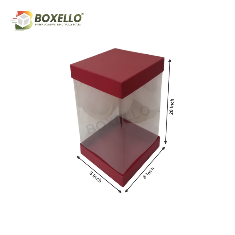 Transparent Boxes Square (8 x8X 20 inches)