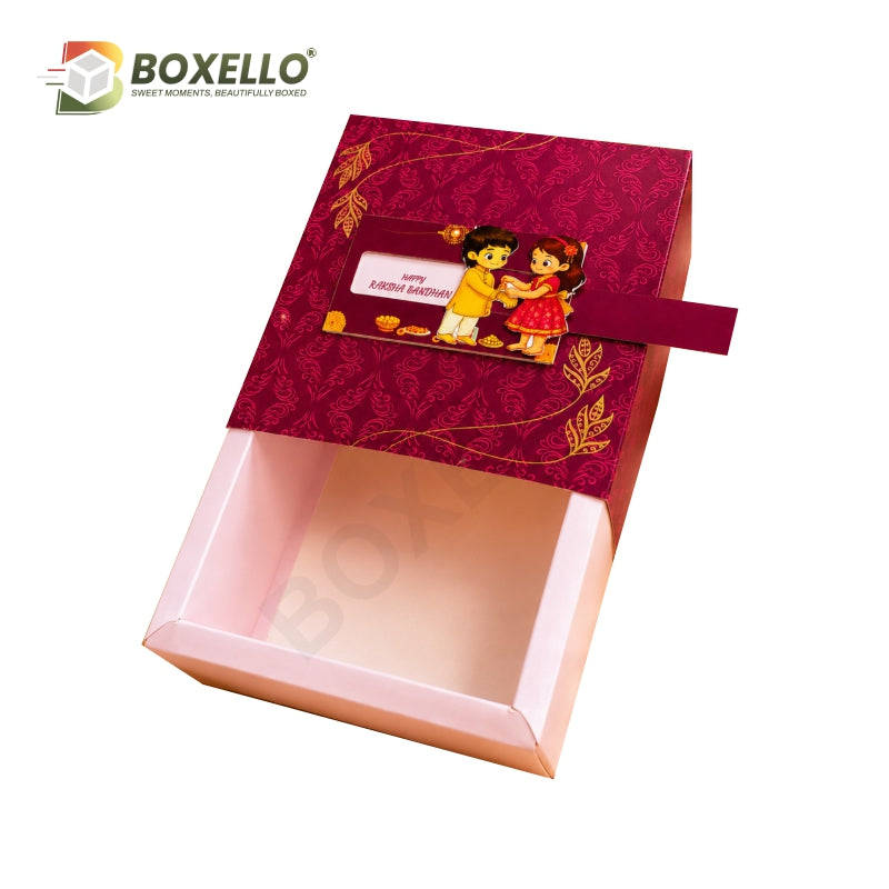 Rakhi Die Cut Hamper Box ( 7"x7"x3.5")