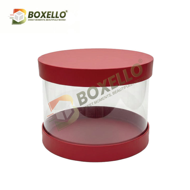 Christmas Transparent Gift Hamper Box (9.75 x 9.75 X 6)