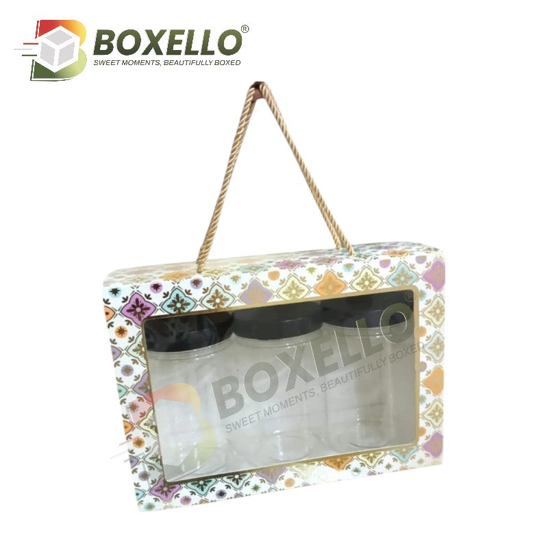 3 Jar Cookies Box (10"x7"x3.5")