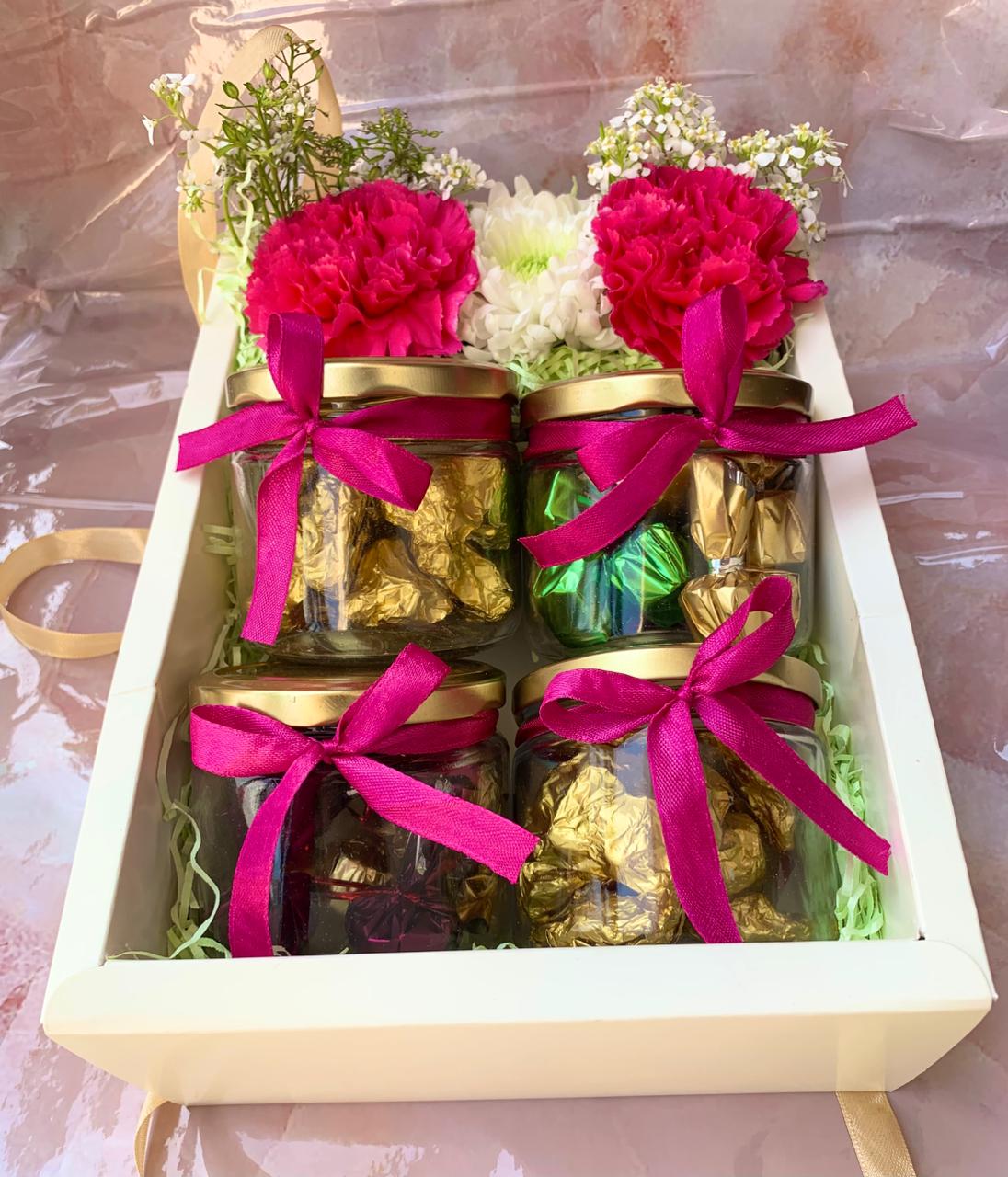 Cake & Flower Bouquet Box ( 10"x7"x6")