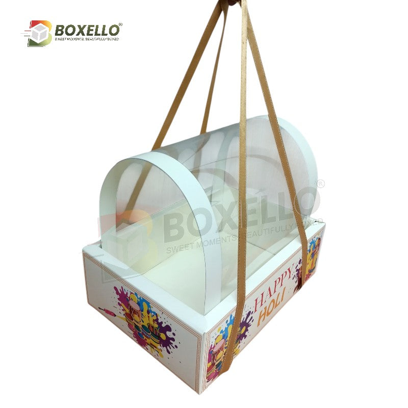 Dome Shape Hamper Box with Gold Foiling (10"x7"x8.5")