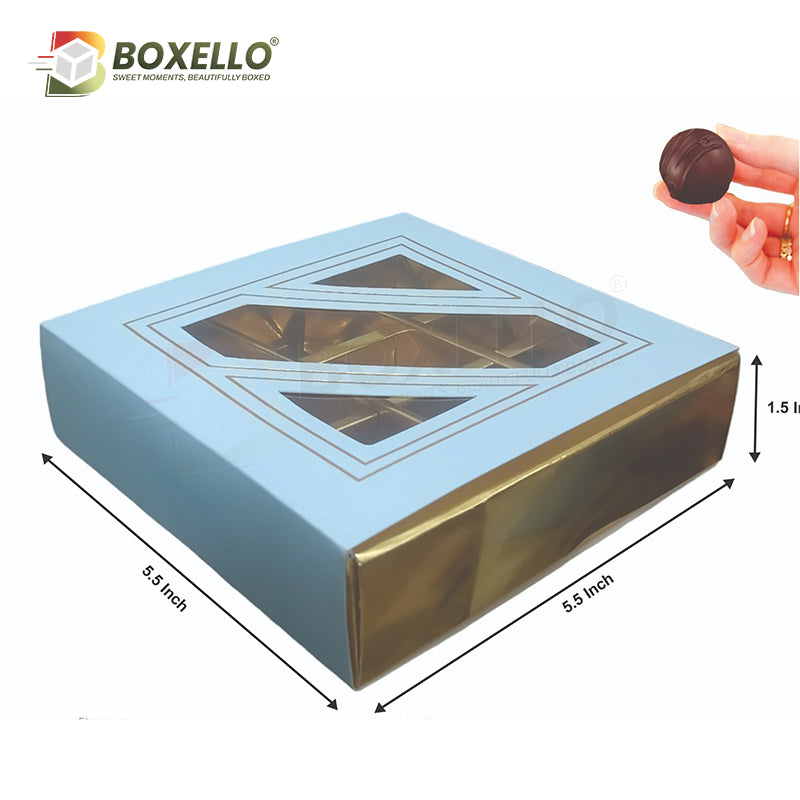 Chocolate Box 9 Pcs ( 5.5"x5.5"x1.5")