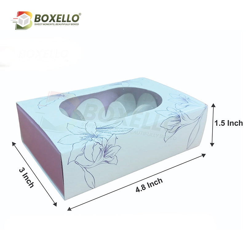 6 Pcs Chocolate Box (4.8"x3"x1.5")