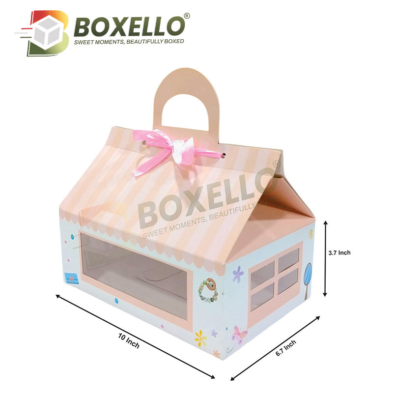 Hut Shape Hamper Boxes / cupcake Boxes (10x6.7X3.8 inches)