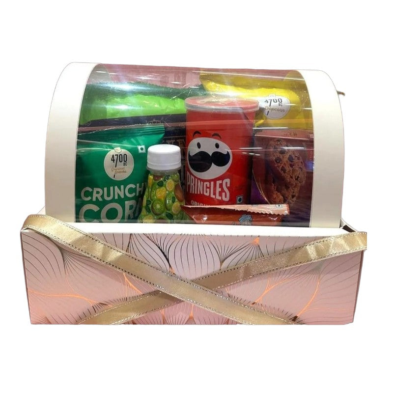 Dome Shape Hamper Box with Gold Foiling (10"x7"x8.5")