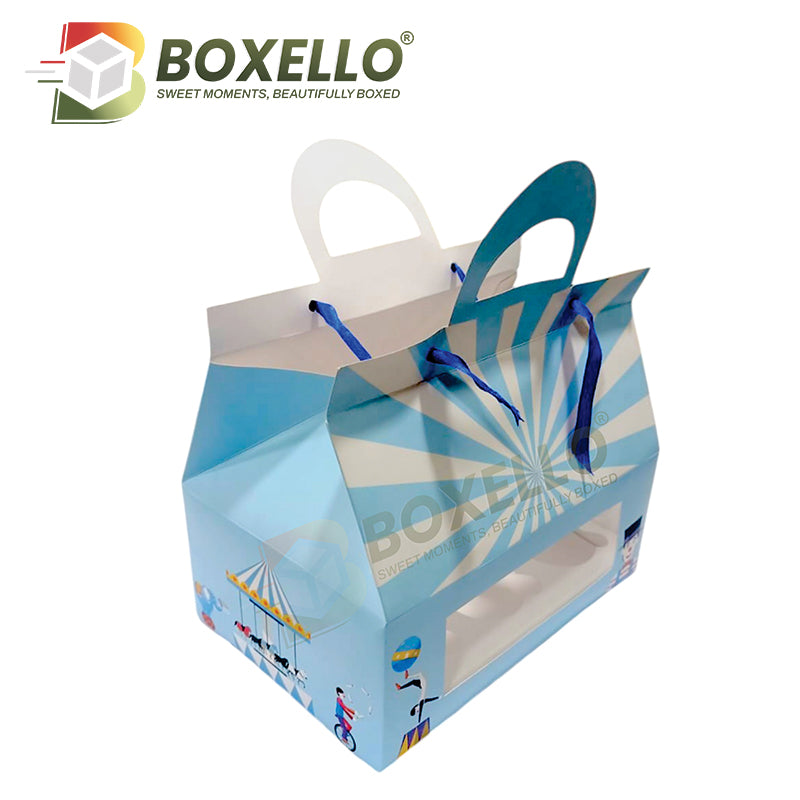 Hut shape Hamper boxes / 6 cupcake Boxes (10"x6.7"X3.8")