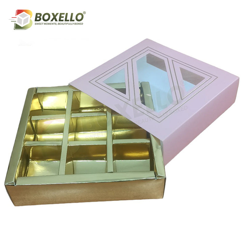 Chocolate Box 9 Pcs (5.5"x5.5"x1.5")