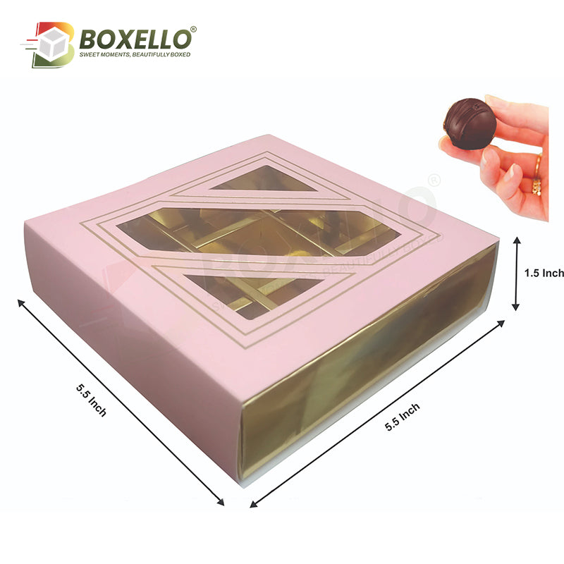 Chocolate Box 9 Pcs (5.5"x5.5"x1.5")