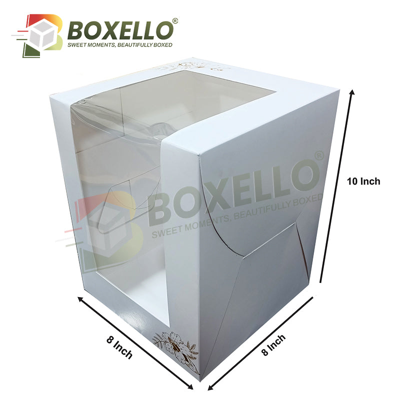 Tall Cake Box (8"x8"x10")