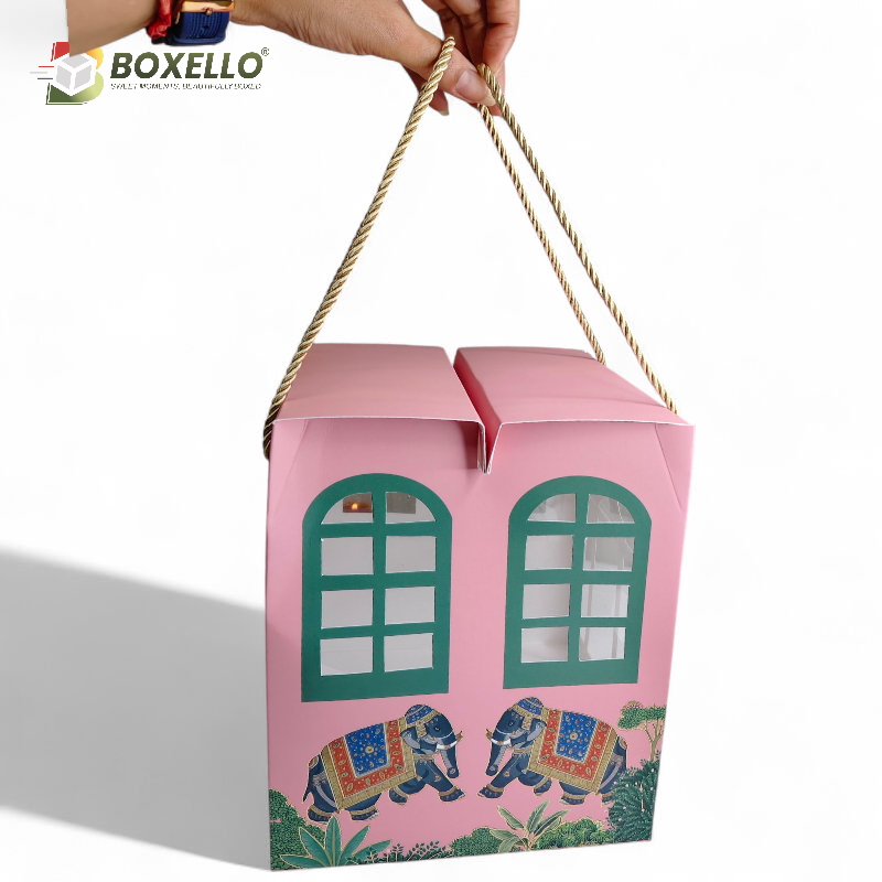 Gift Hamper Boxes with gold foiling (7.5"x7.5"x9")