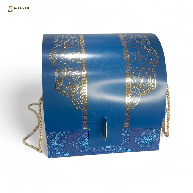 Treasure Hamper Box with Gold Foiling ( 8.5" x 9" x 9" )