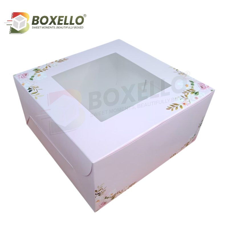 Square Window Cake Box ( 10x10x5 )