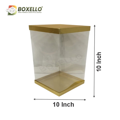 Transparent Boxes Square (10 x10X 10 inches)
