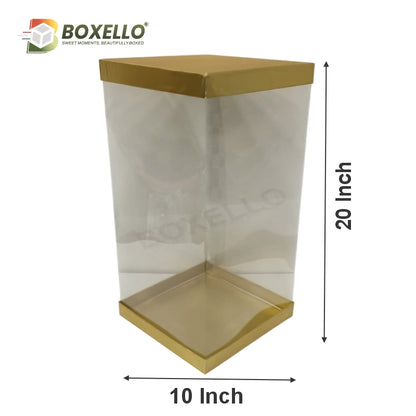 Transparent Boxes Square ( 10x10x20 inches )