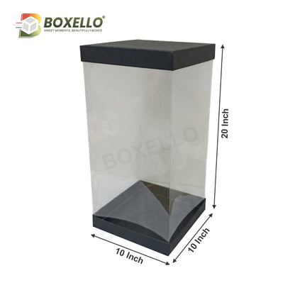 Transparent Boxes Square (10 x10x20 inches)