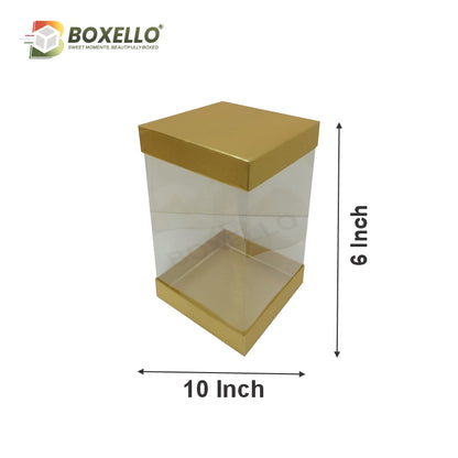 Transparent Boxes Square (10 x10X 6 inches)