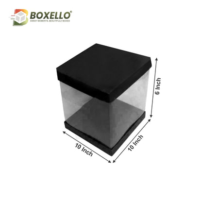 Transparent Boxes Square (10 x10x6 inches)