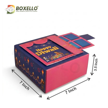 Diwali Die Cut Hamper Box ( 7"x7"x3.5")