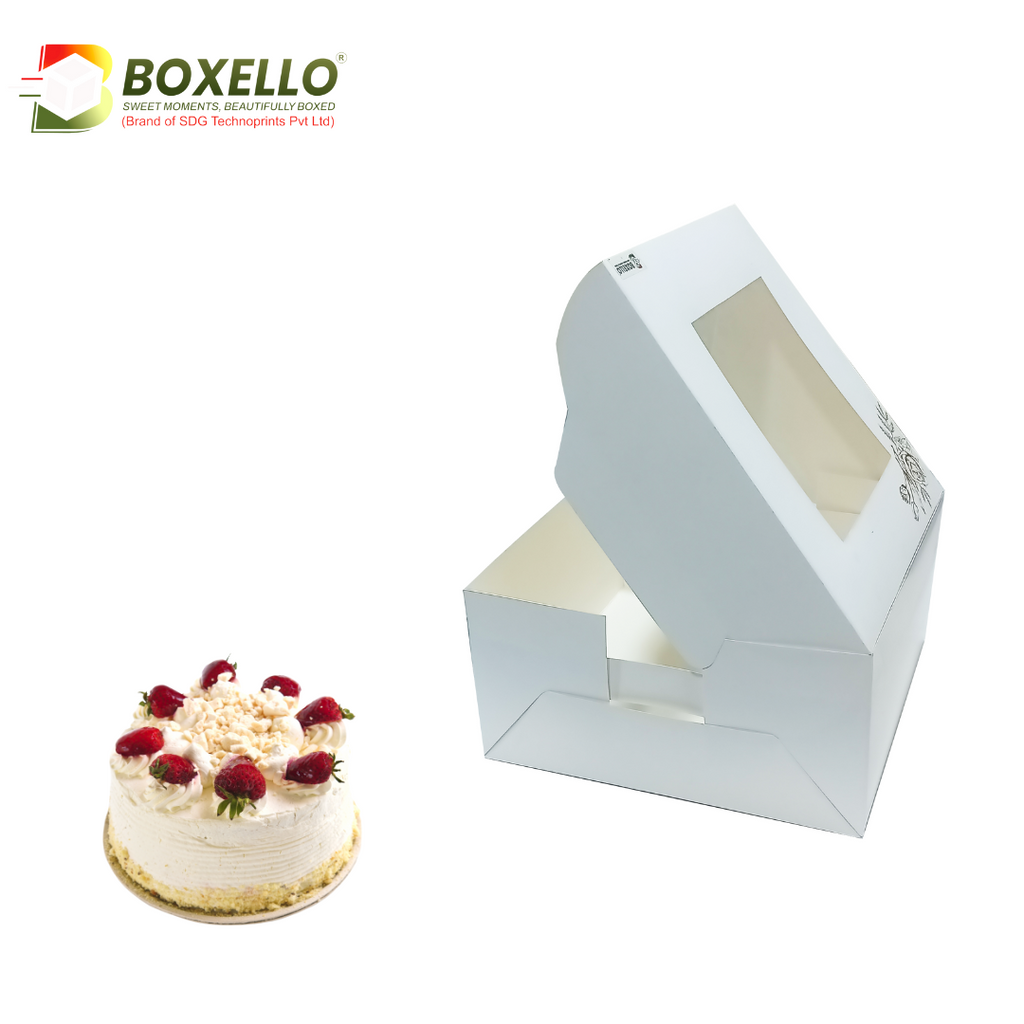 Printed Cardboard 1000gm Window Dry Cake Box, 1000 Gram at Rs 5/piece in  Ludhiana