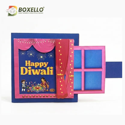 Diwali Die Cut Hamper Box ( 7"x7"x3.5")