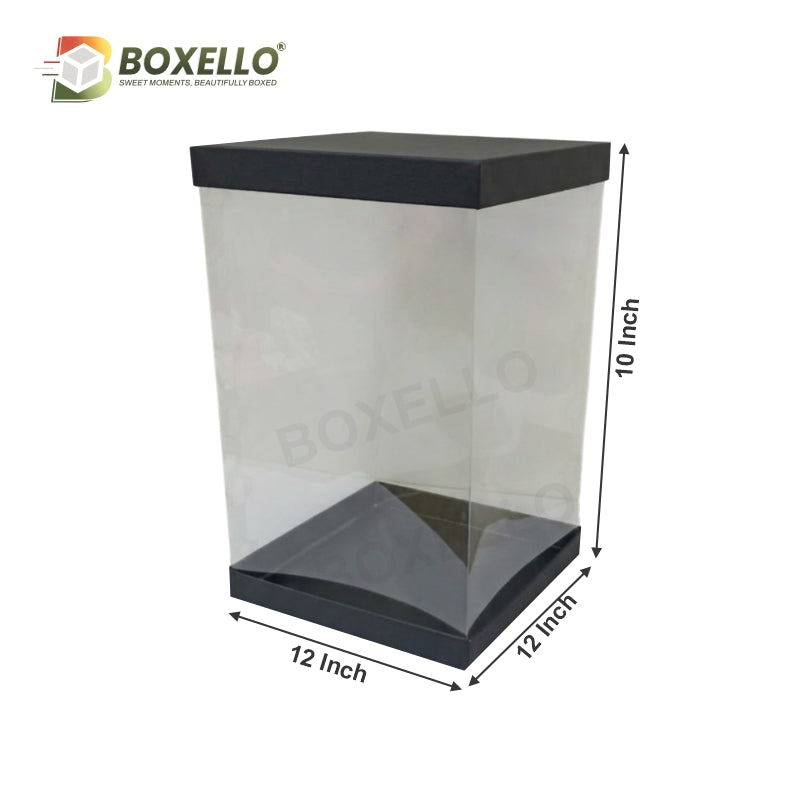 Transparent Boxes Square (12 x12x10 inches)