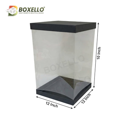 Transparent Boxes Square (12 x12x10 inches)
