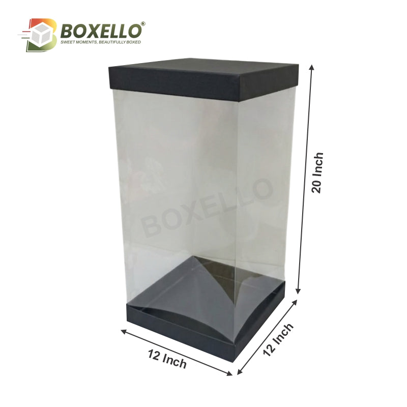 Transparent Boxes Square (12 x12x20 inches)