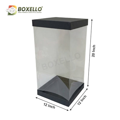 Transparent Boxes Square (12 x12x20 inches)