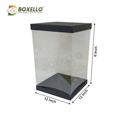 Transparent Boxes Square (12 x12x6 inches)