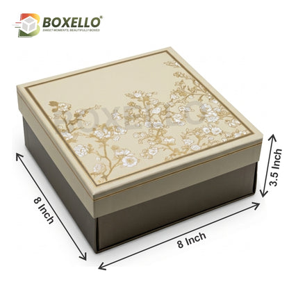 Foldable Top Bottom Rigid Box (8" x 8" x 3.5")