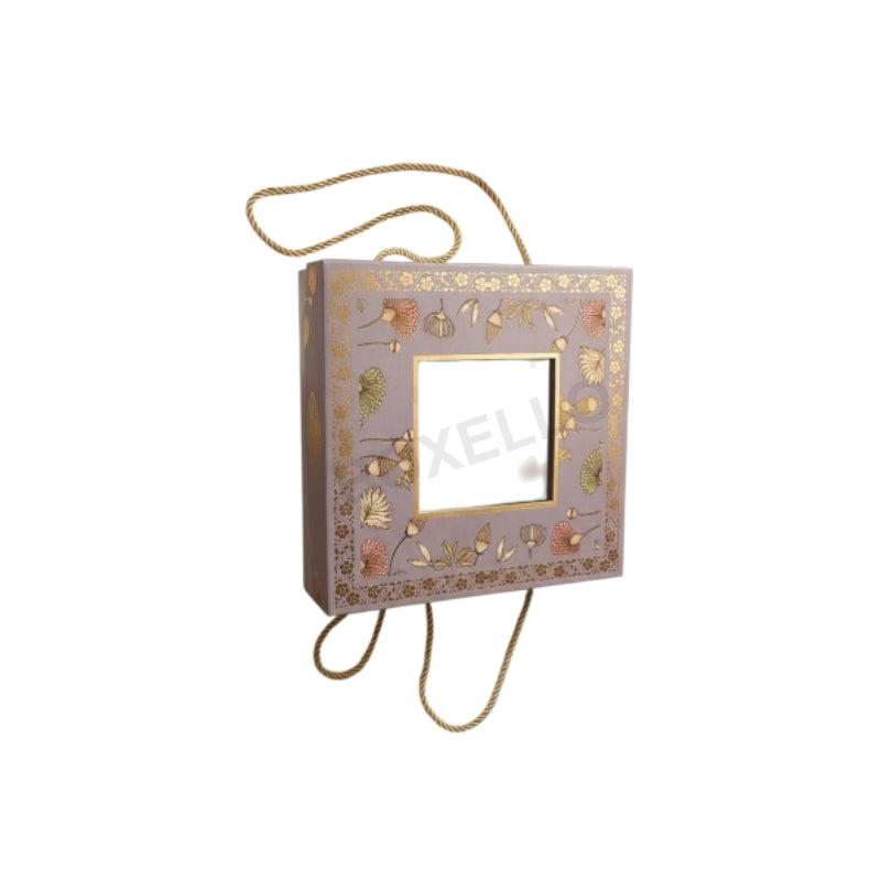 Gift Hamper Box With Gold Foiling : 10 x 10" x 3.5 "
